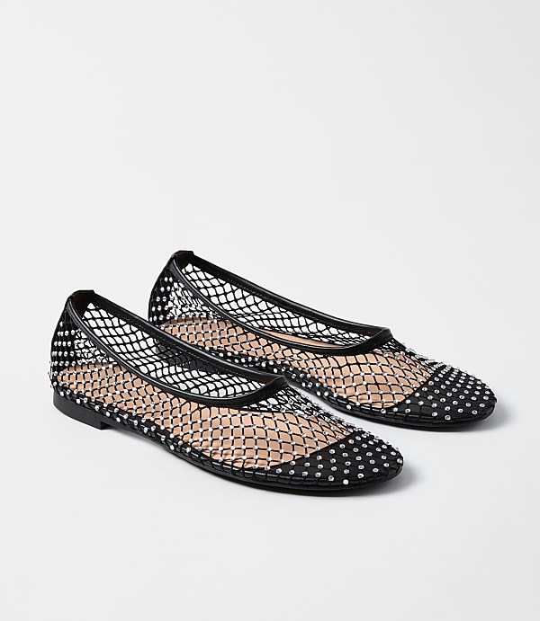 Sparkle Mesh Ballet Flats