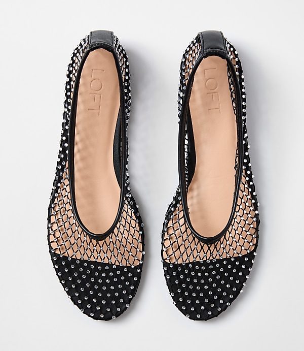 Sparkle Mesh Ballet Flats
