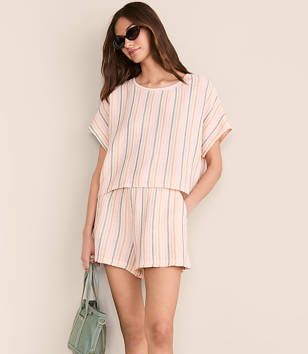 Lou & Grey Striped Triple Cloth Shorts