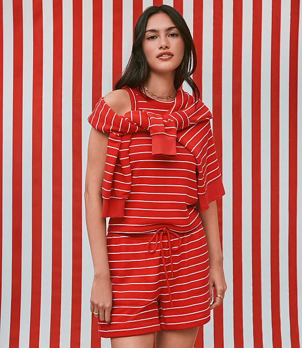 Petite Lou & Grey Striped Terrysoft Tank Top
