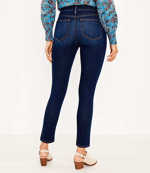 Mid Rise Skinny Jeans in Classic Dark Indigo Wash