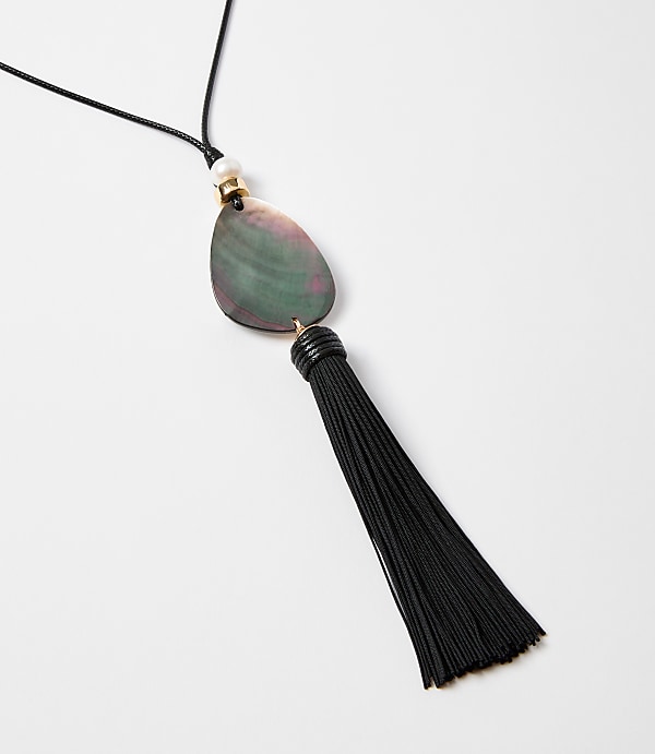 Tassel Pull Tie Statement Necklace