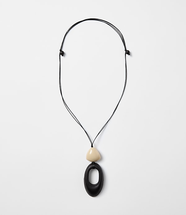 Double Pendant Cord Necklace
