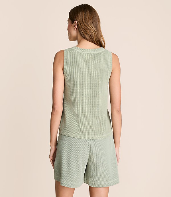 Lou & Grey Garment Dyed Waffle Tank Top