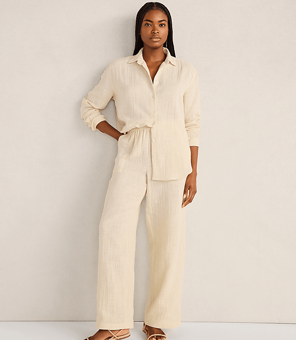 Haven Well Within The Daily Shirt in Textured Cotton Gauze