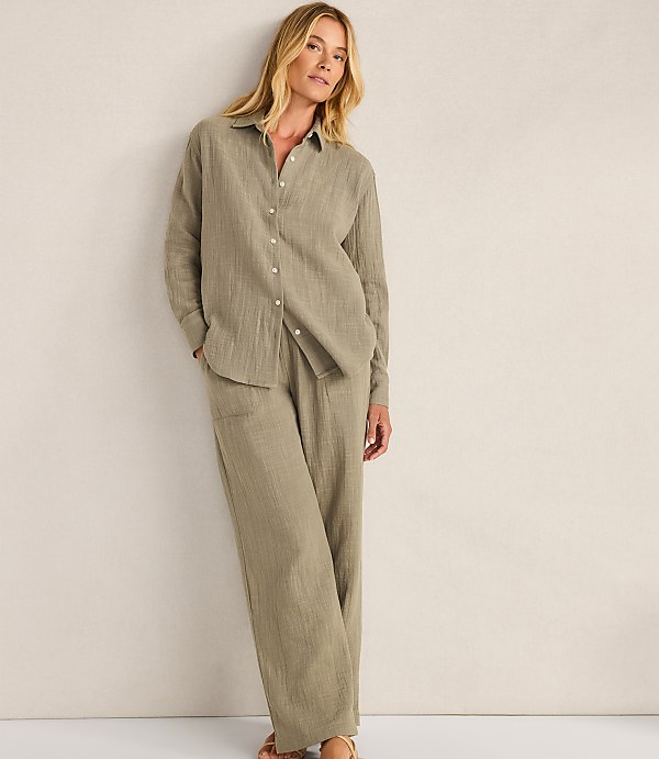 Haven Well Within The Daily Shirt in Textured Cotton Gauze