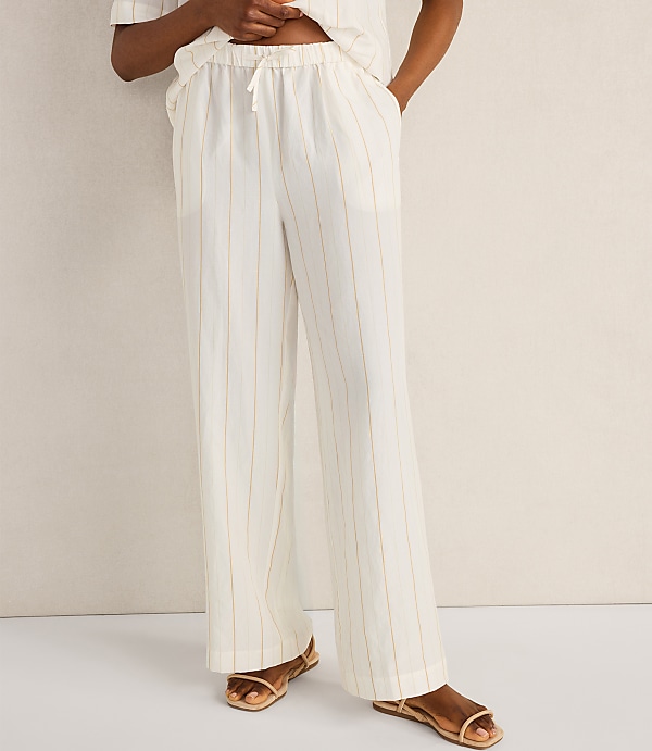 Haven Well Within Silky Linen Blend Drawstring Pants