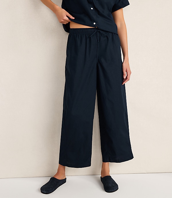 Haven Well Within Organic Cotton Linen Barrel Leg Pants
