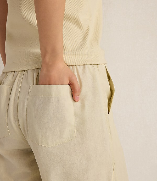 Haven Well Within Organic Cotton Linen Barrel Leg Pants