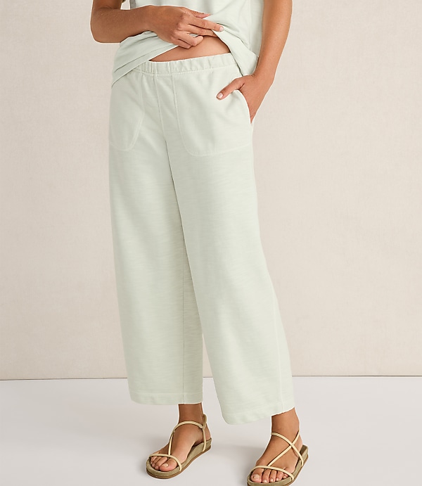 Haven Well Within Garment-Dyed Organic Cotton Slub Terry Pants