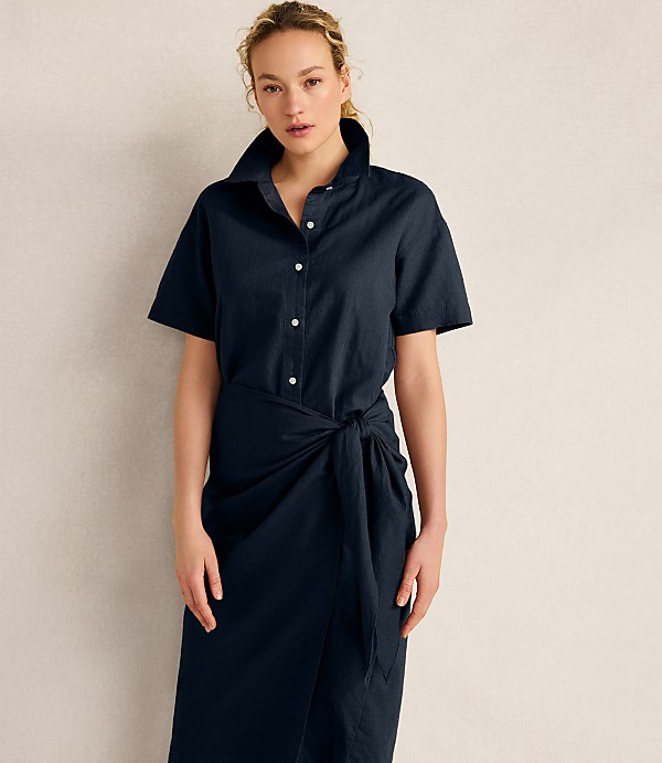 Haven Well Within Organic Cotton Linen Wrap Dress