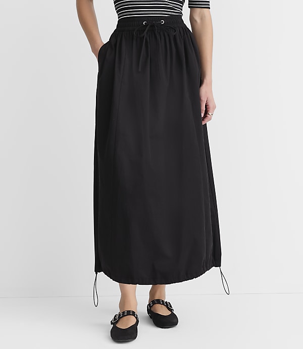 Petite Parachute Midi Skirt