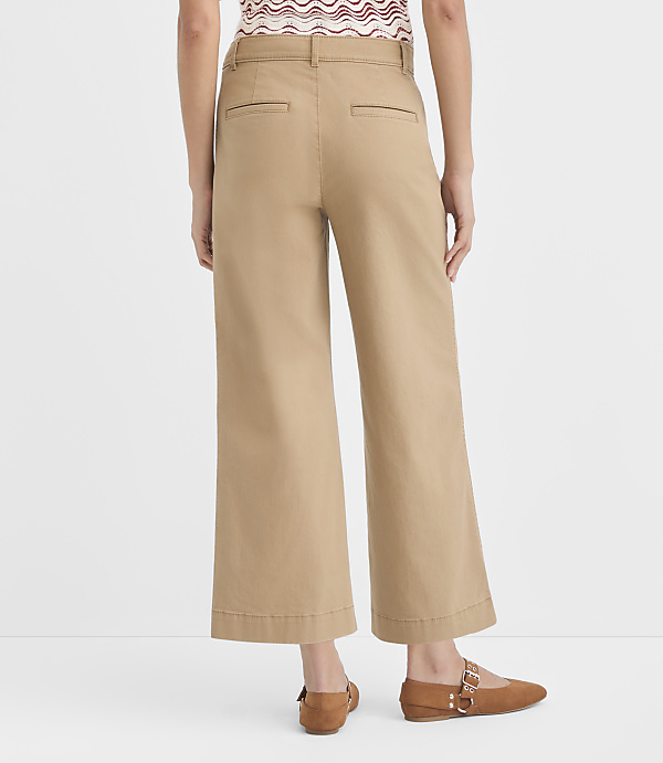 Tall Palmer Wide Leg Crop Pants in Twill