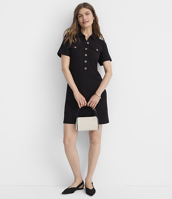 Tall Ponte Mini Pocket Dress