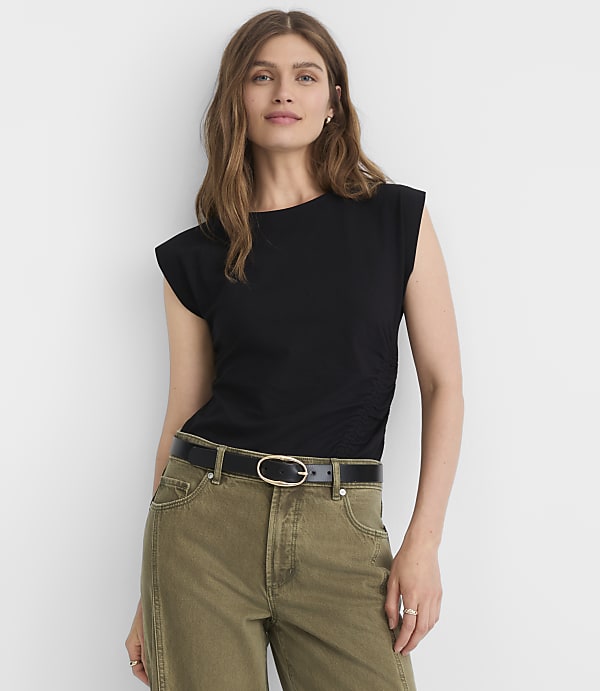 Petite Ruched Front Top