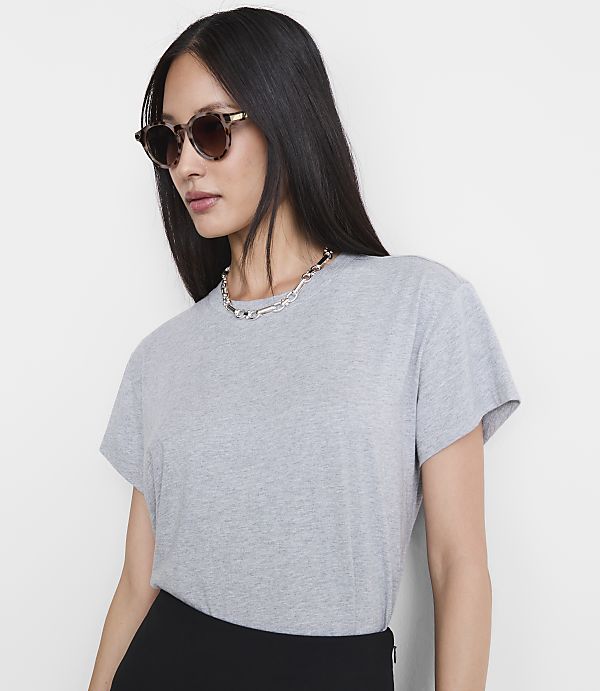 Petite LOFT Versa Relaxed Jersey Crew Tee