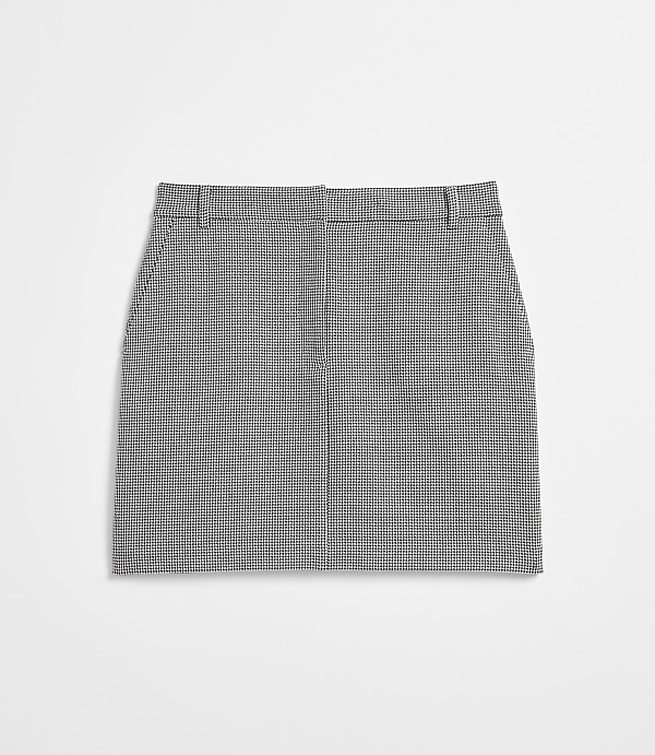 Petite LOFT Versa Seasonless Stretch Mini Pocket Skirt in Mini Houndstooth