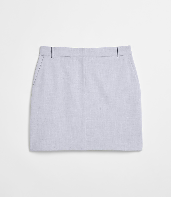 Petite LOFT Versa Seasonless Stretch Mini Pocket Skirt in Heather