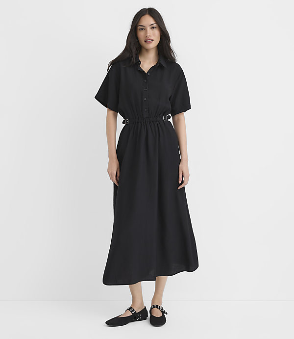 Petite Double Buckle Shirtdress