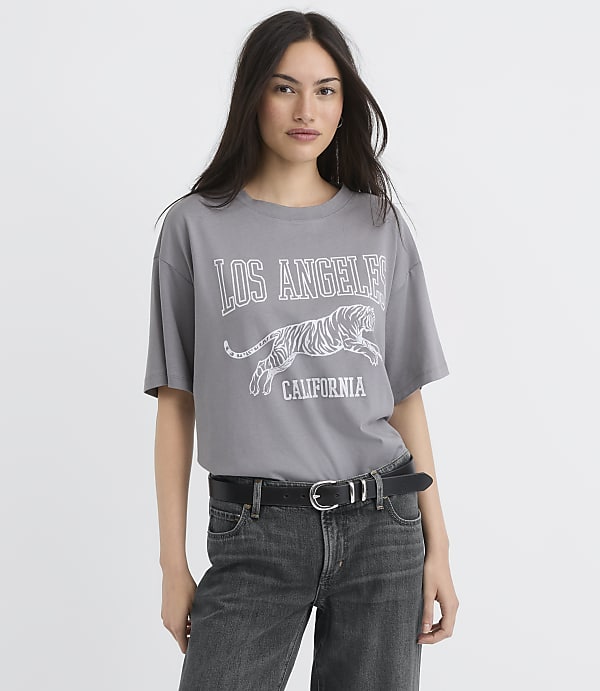 Petite Los Angeles Oversized Jersey Tee