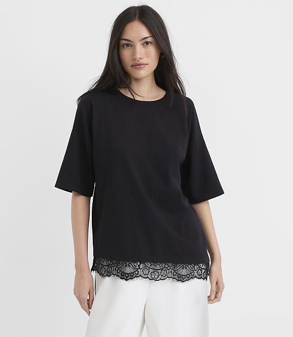 Petite Le Fleur Oversized Jersey Tee