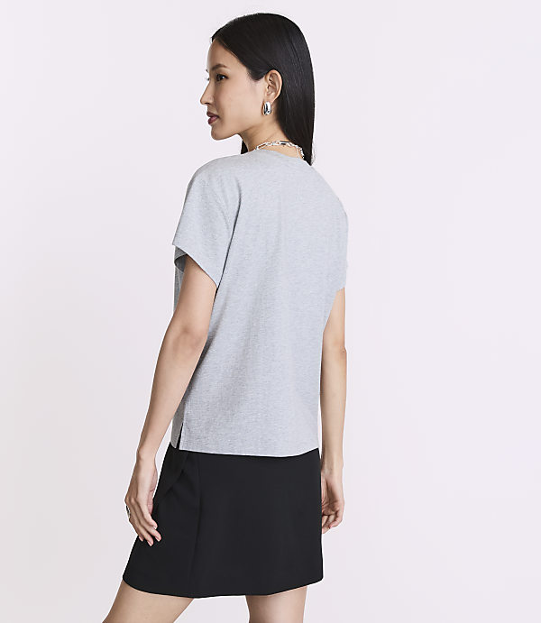 Petite LOFT Versa Relaxed Jersey Crew Tee