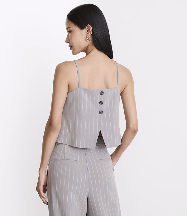 Petite LOFT Versa Seasonless Stretch Square Neck Top in Stripe