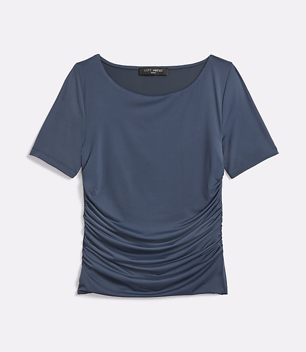 Petite LOFT Versa 360 Knit Ruched Top