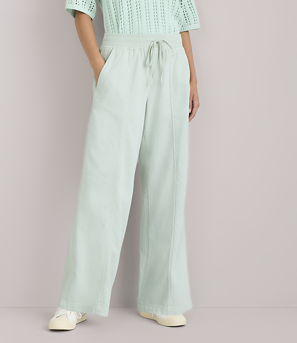 Petite Lou & Grey Softened Denim Wide Leg Pants