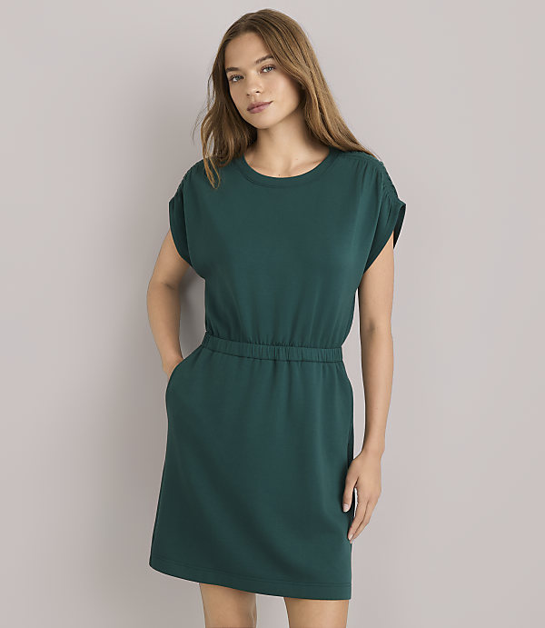 Petite Lou & Grey Scubasoft Cinched Shoulder Mini Pocket Dress