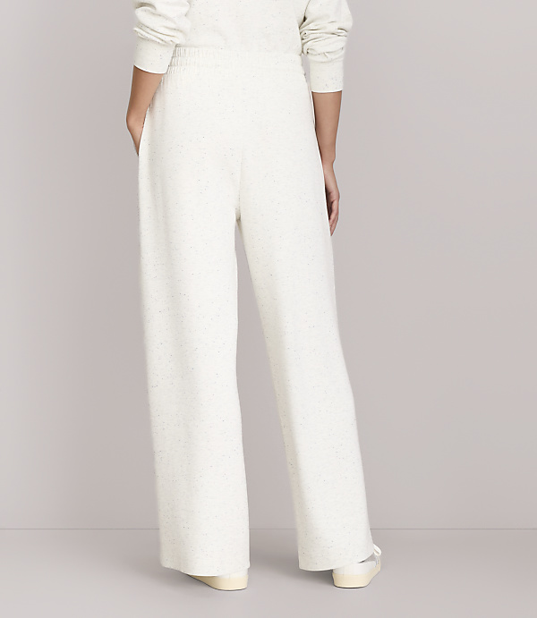 Petite Lou & Grey Flecked Scubasoft Wide Leg Pants