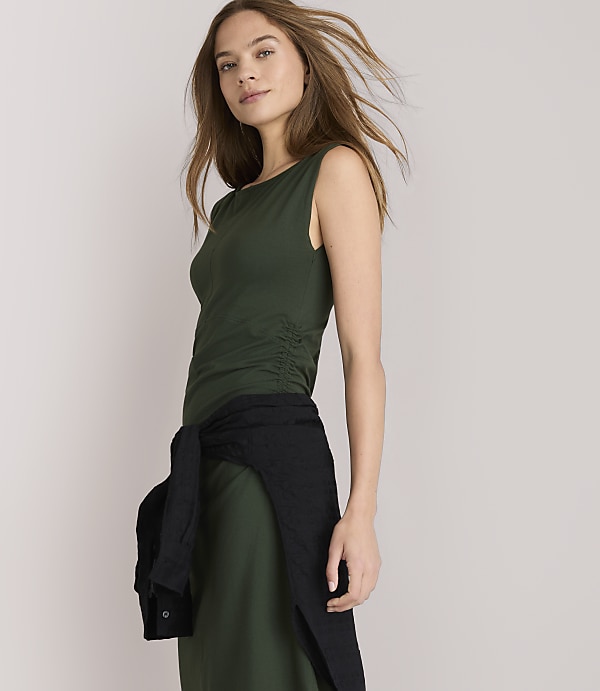 Petite Lou & Grey Ruched Boatneck Maxi Dress