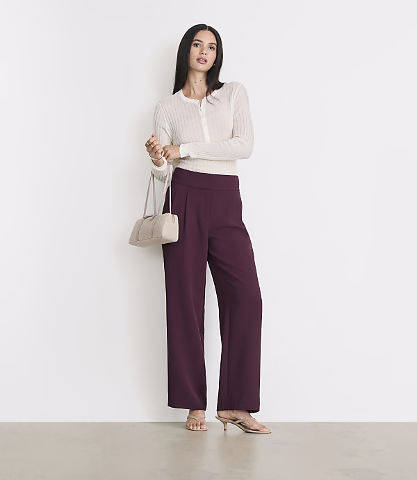 Petite LOFT Versa Ribbed Henley Sweater