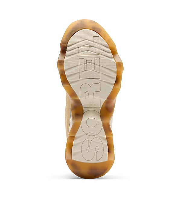 A tan boot sole with the Sorel logo is centered against a plain white background.