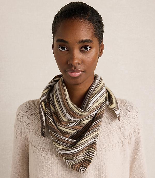 Haven Well Within Cashmere Striped Triangle Scarf