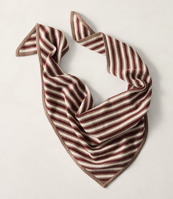 Haven Well Within Wool and Cashmere Striped Triangle Scarf