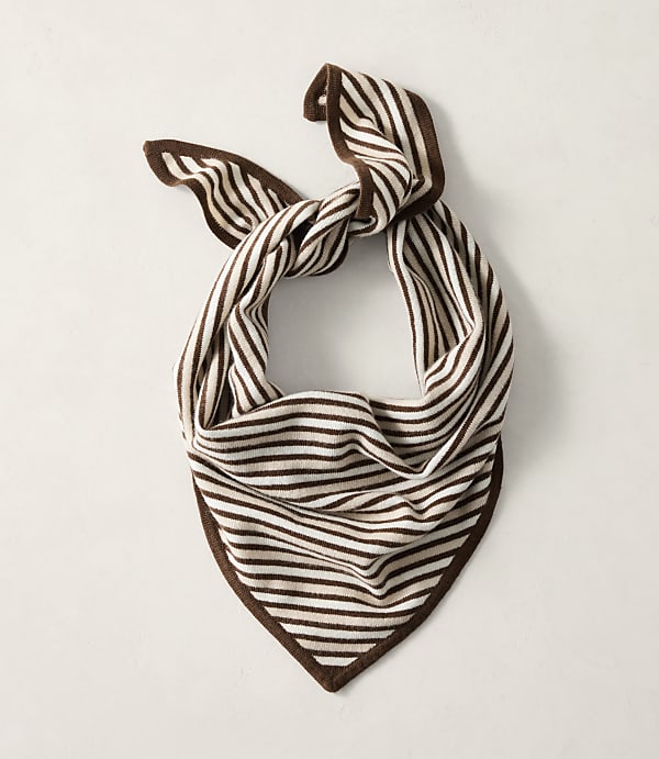 Haven Well Within Wool and Cashmere Striped Triangle Scarf