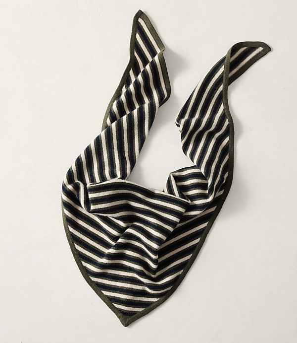 Haven Well Within Wool and Cashmere Striped Triangle Scarf