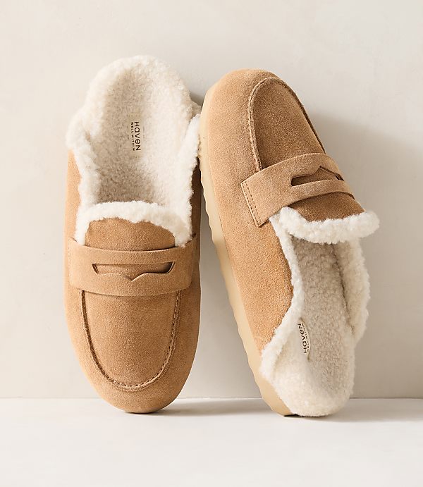 Haven Well Within Suede and Sherpa Moccasin Clogs
