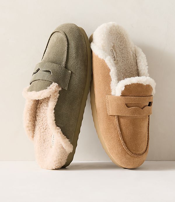 Haven Well Within Suede and Sherpa Moccasin Clogs