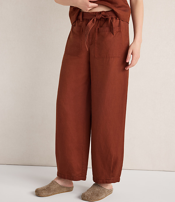 Haven Well Within Linen Blend Dobby Belted Balloon Pants