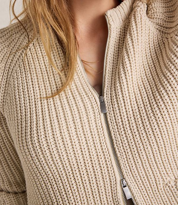 Haven Well Within Cotton Blend Shaker Stitch Bomber Jacket