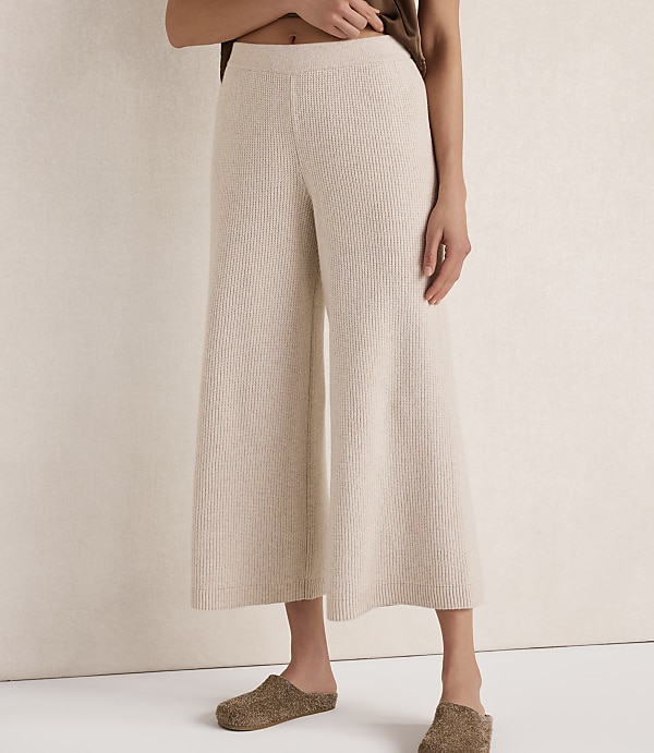 Haven Well Within Cotton Blend Ribbed Wide Leg Pants