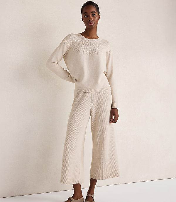 Haven Well Within Cotton Blend Fair Isle Stitch Sweater
