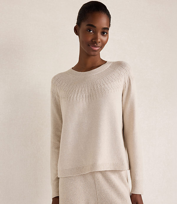 Haven Well Within Cotton Blend Fair Isle Stitch Sweater