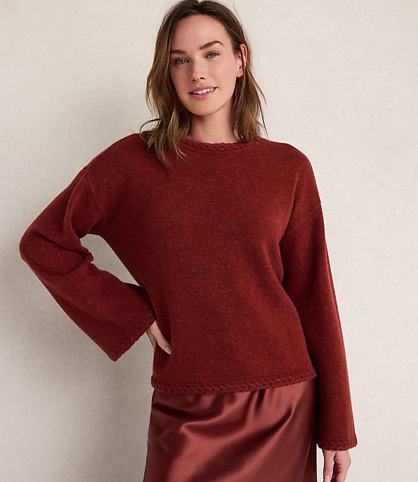 Haven Well Within Cashmere Cable Trim Crewneck Sweater
