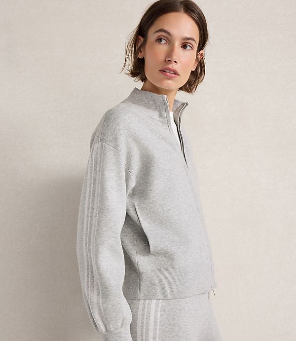 Haven Well Within Side Stripe Zipper Cardigan