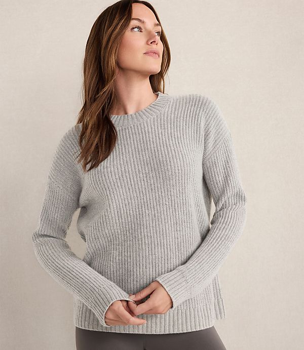 Haven Well Within Cashmere Shaker Stitch Crewneck Sweater