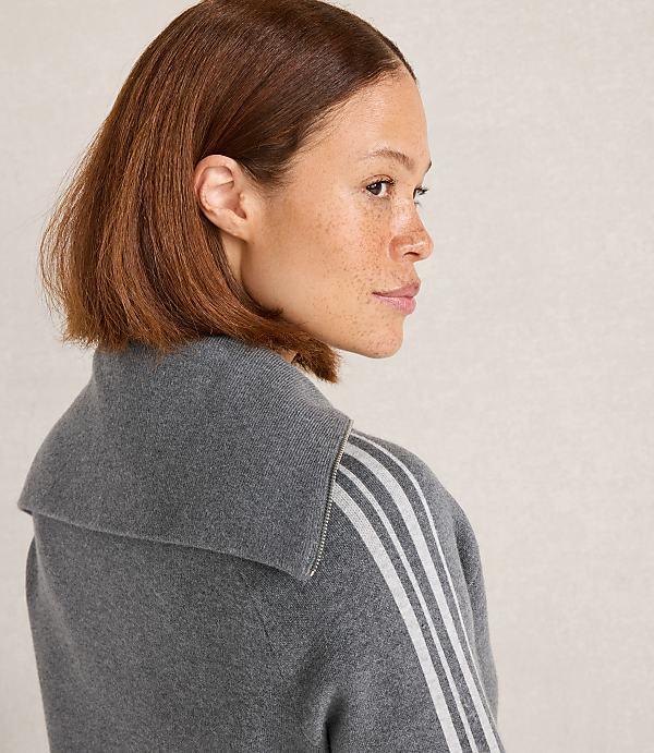 Haven Well Within Side Stripe Zipper Cardigan