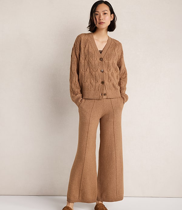 Haven Well Within Organic Cotton Blend Cableknit Cardigan